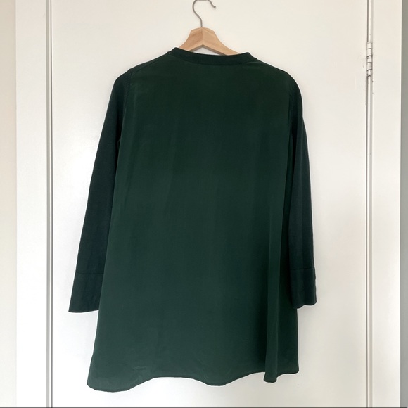 COS Green Silk and Cotton Knit Sweater, Small - Picture 4 of 7